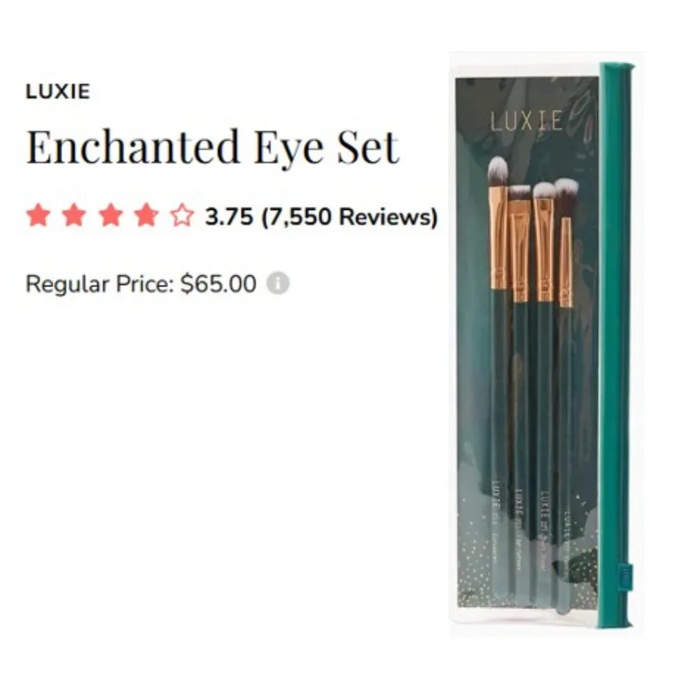 LUXIE 4-Piece Enchanted Eye Brush Set (NEW IN‎ PACKAGE!)